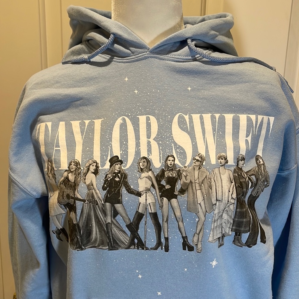 Light Blue Taylor Swift Midnights Hoodie Size M